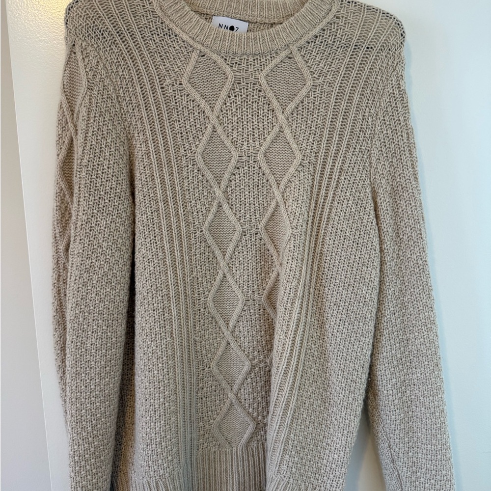 Hector Slim-Fit Cable-Knit Sweater (Cream)